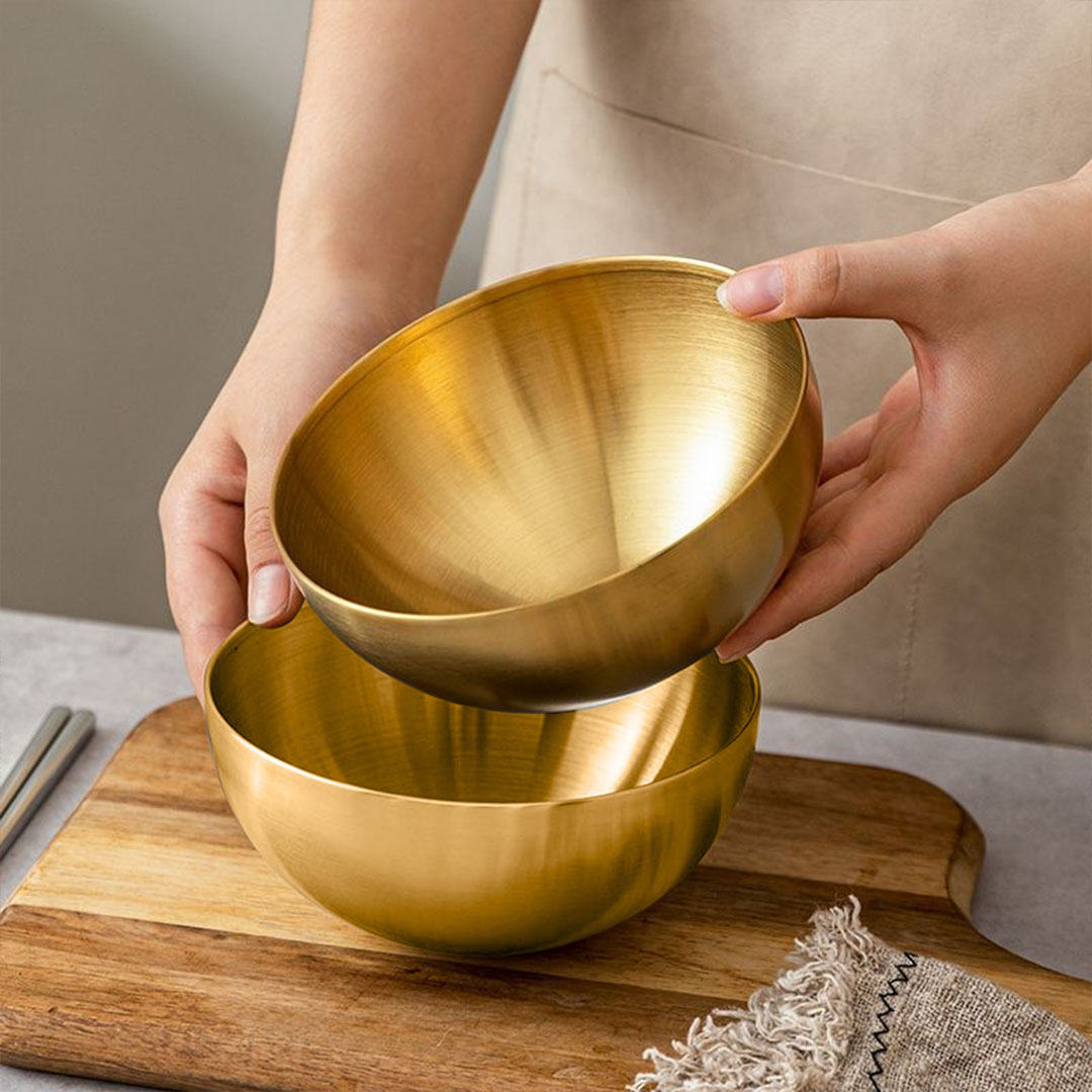 Soga 20Cm Gold Salad Bowl With Model 201 Elegant And Durable Kitchen Essential, Home &Amp; Living, Kitchen &Amp; Dining, Cookware, Casserole Dishes, ,  - Nz Depot 6