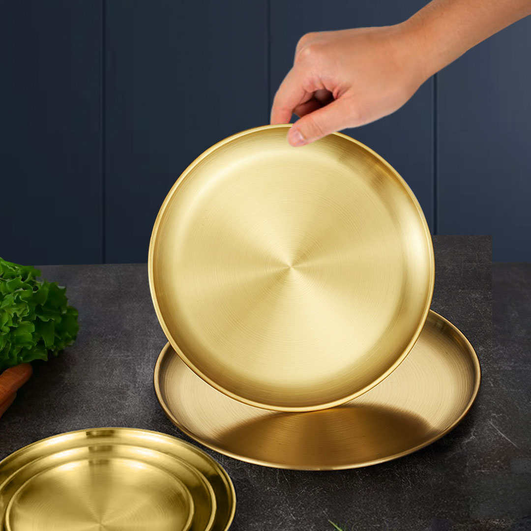 Soga 20Cm Premium Gold Grilling Plate Durable Heat Resistant, Perfect For Bbqs And Outdoor Cooking Kitchen Essential, Home &Amp; Living, Kitchen &Amp; Dining, Cookware, Saucepans, ,  - Nz Depot 7