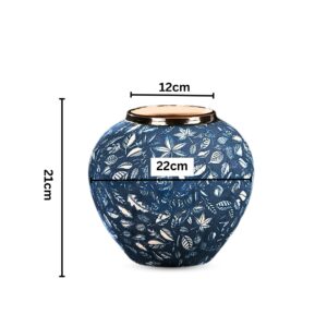 SOGA 21x22cm Blue Small Ceramic Flower Vase Elegant Living Room Home Decor, Home & Living, Home Decor, Vases, , ,  - NZ DEPOT 2