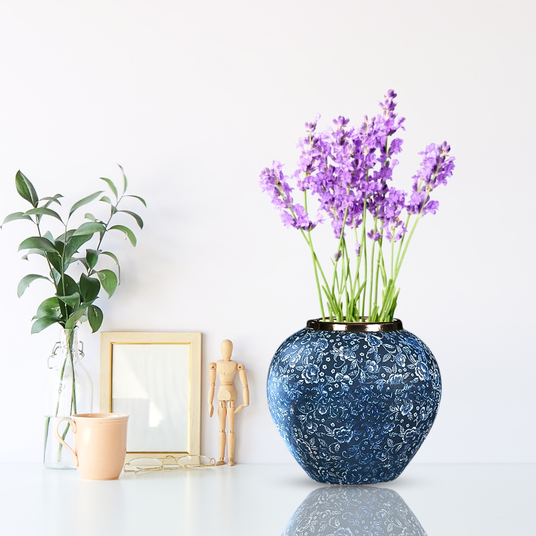 Soga 21X22Cm Blue With White Mini Floral Small Ceramic Flower Vase Elegant Living Room Home Decor, Home &Amp; Living, Home Decor, Vases, , ,  - Nz Depot 7