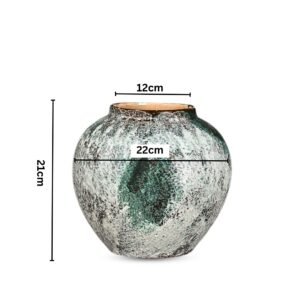 SOGA 21x22cm Green Small Ceramic Flower Vase Elegant Living Room Home Decor, Home & Living, Home Decor, Vases, , ,  - NZ DEPOT 2