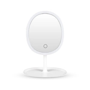 SOGA 26cm White Oval Smart LED Makeup Bedroom Table Vanity Mirror Tricolor Adjustable Light, Home, Bathroom, Bathroom Accessories, Bathroom Storage, ,  - NZ DEPOT 1