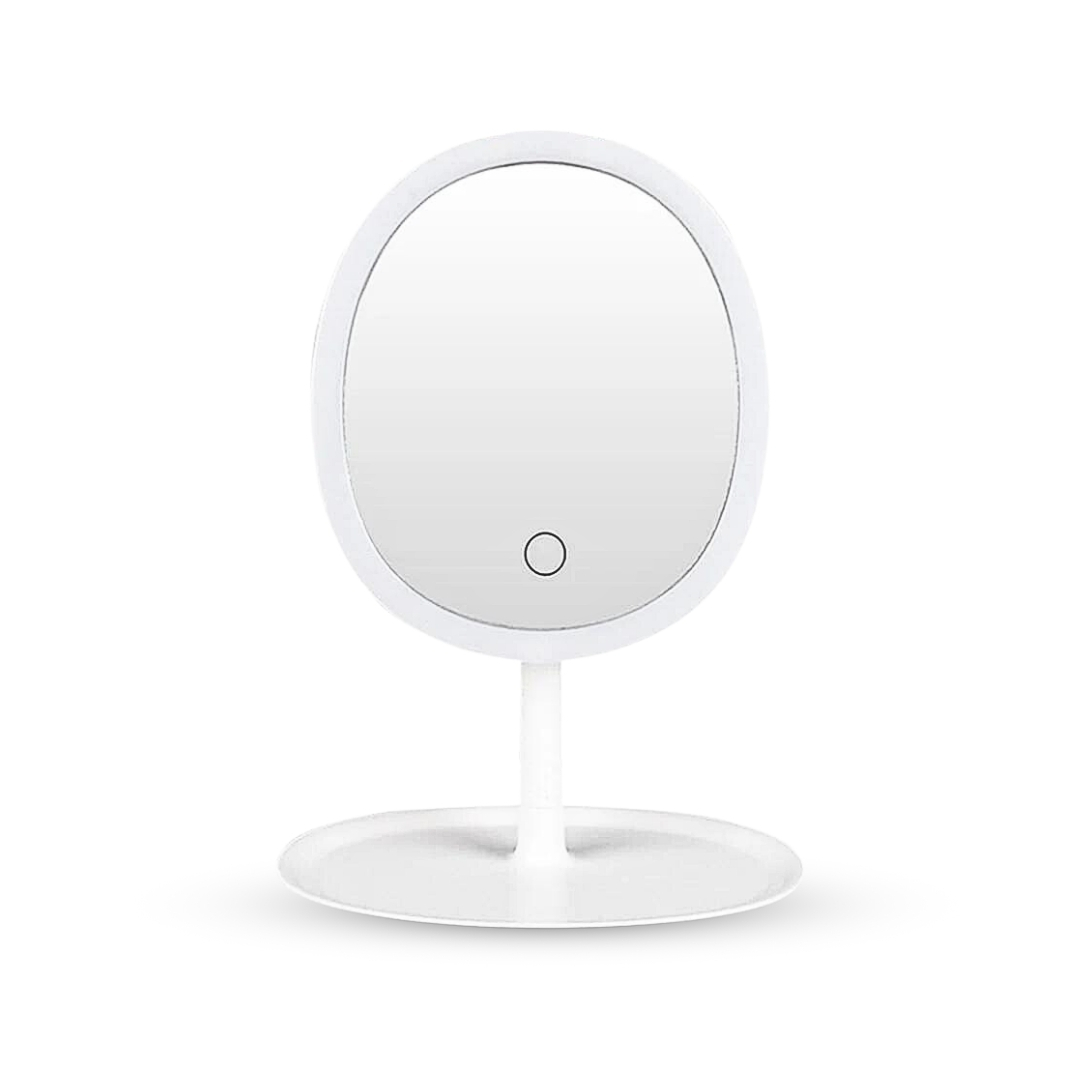 Soga 26Cm White Oval Smart Led Makeup Bedroom Table Vanity Mirror Tricolor Adjustable Light, Home, Bathroom, Bathroom Accessories, Bathroom Storage, ,  - Nz Depot 1