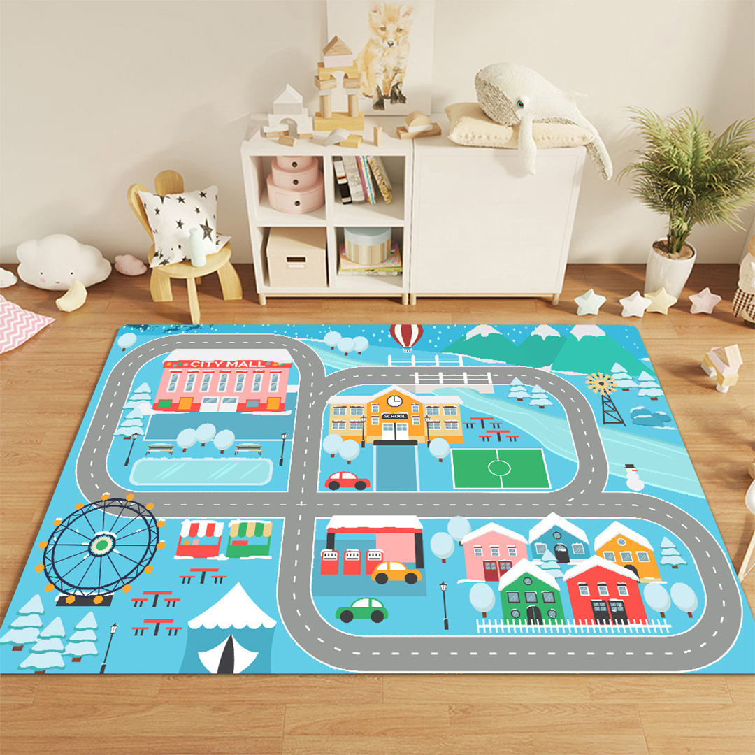 Soga 2X 20Cm Kids Rug Street Map Play Mat, Educational Baby Theme Park Area Rugs, Home &Amp; Living, Home Decor, Rugs, Shaggy Rugs, ,  - Nz Depot 2