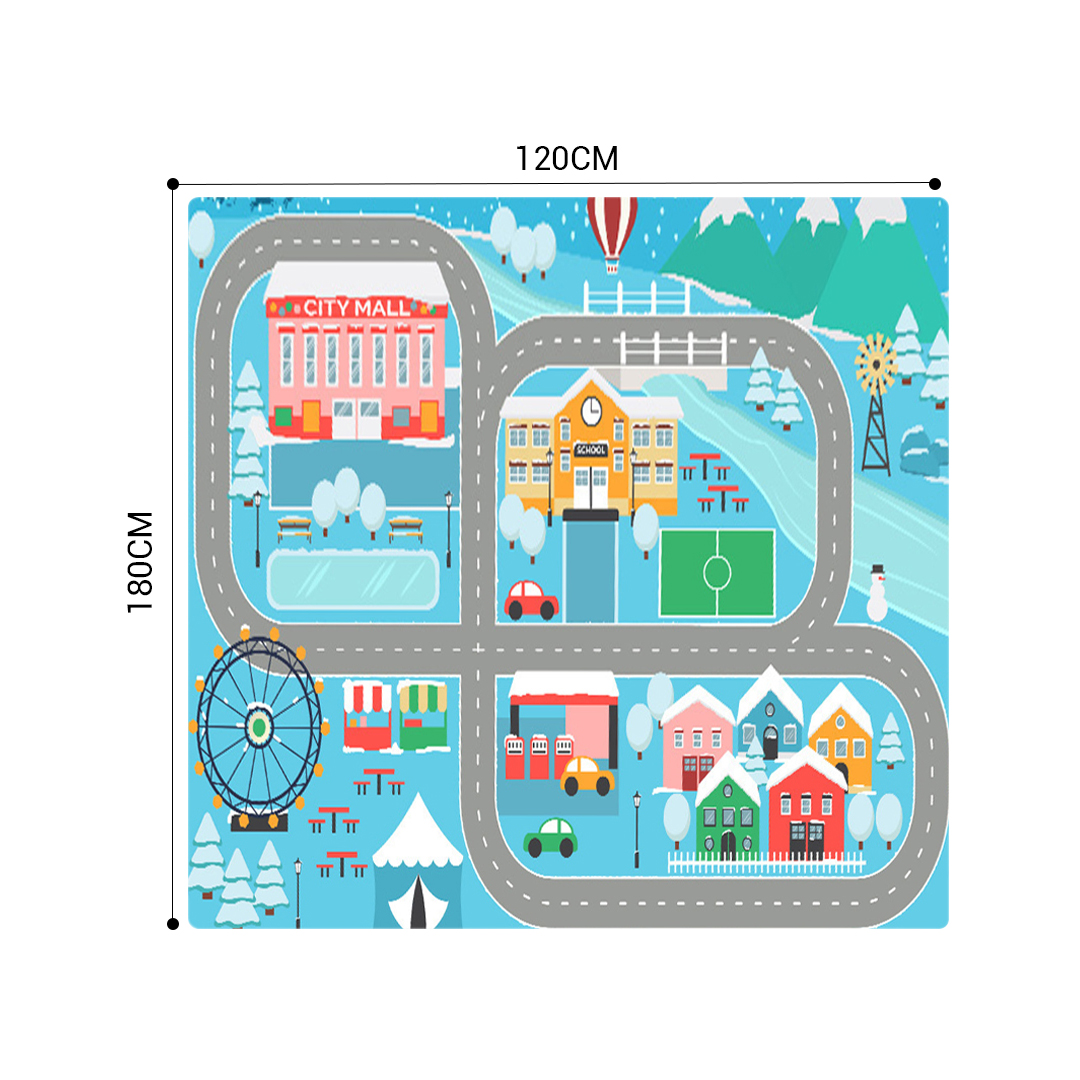 Soga 2X 20Cm Kids Rug Street Map Play Mat, Educational Baby Theme Park Area Rugs, Home &Amp; Living, Home Decor, Rugs, Shaggy Rugs, ,  - Nz Depot 3