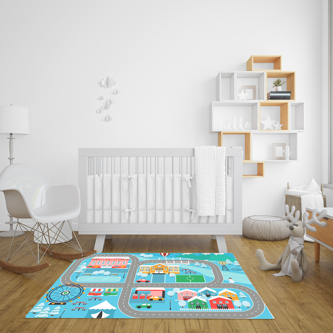 Soga 2X 20Cm Kids Rug Street Map Play Mat, Educational Baby Theme Park Area Rugs, Home &Amp; Living, Home Decor, Rugs, Shaggy Rugs, ,  - Nz Depot 4