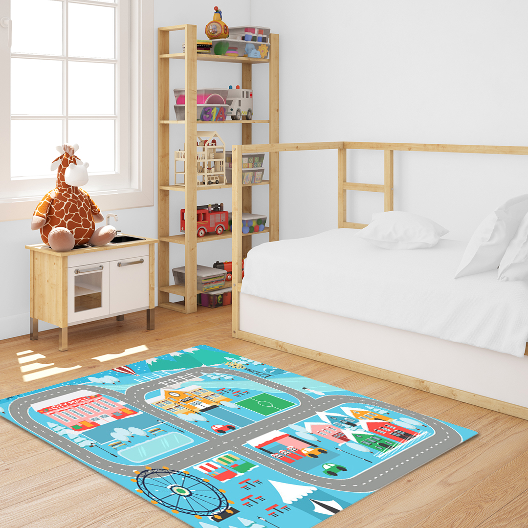 Soga 2X 20Cm Kids Rug Street Map Play Mat, Educational Baby Theme Park Area Rugs, Home &Amp; Living, Home Decor, Rugs, Shaggy Rugs, ,  - Nz Depot 5