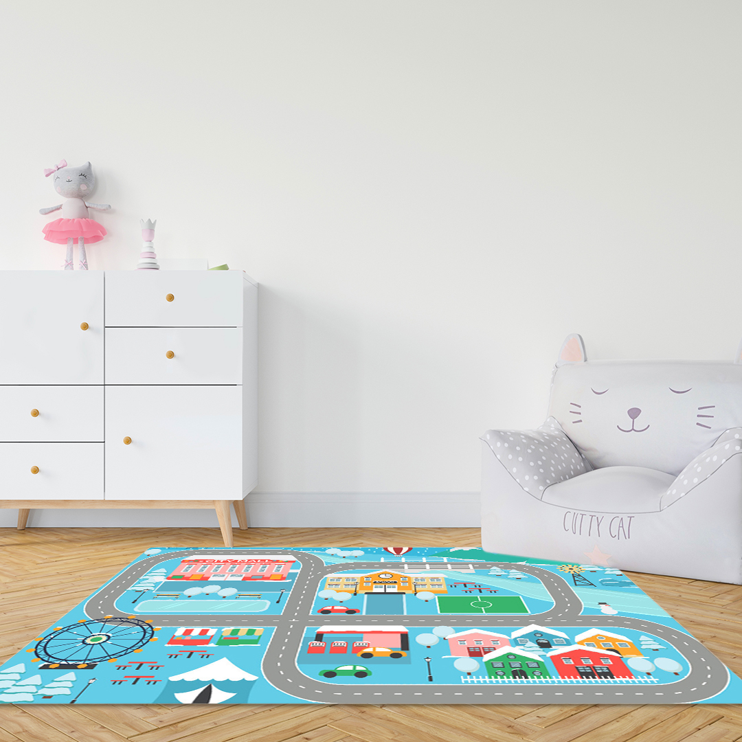 Soga 2X 20Cm Kids Rug Street Map Play Mat, Educational Baby Theme Park Area Rugs, Home &Amp; Living, Home Decor, Rugs, Shaggy Rugs, ,  - Nz Depot 6