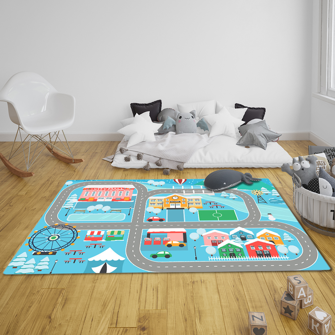 Soga 2X 20Cm Kids Rug Street Map Play Mat, Educational Baby Theme Park Area Rugs, Home &Amp; Living, Home Decor, Rugs, Shaggy Rugs, ,  - Nz Depot 7