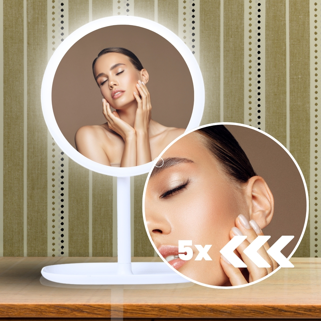 Soga 2X 26Cm White Round Smart Led Makeup Bedroom Table Vanity Mirror Tricolor Adjustable Light, Home, Bathroom, Bathroom Accessories, Bathroom Storage, ,  - Nz Depot 6