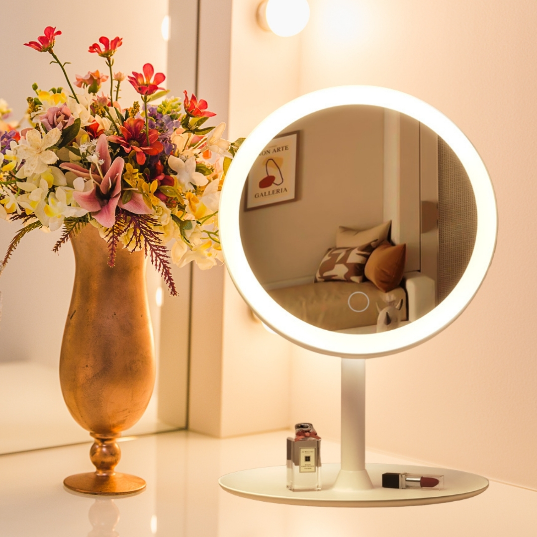 Soga 2X 26Cm White Round Smart Led Makeup Bedroom Table Vanity Mirror Tricolor W/ 5X Magnification, Home, Bathroom, Bathroom Accessories, Bathroom Storage, ,  - Nz Depot 6