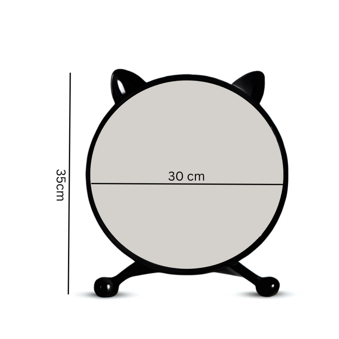 Soga 2X 30Cm Black Smart Makeup Bedroom Table Mirror Cat Ear Style No Led Light, Home, Bathroom, Bathroom Accessories, Bathroom Storage, ,  - Nz Depot 2