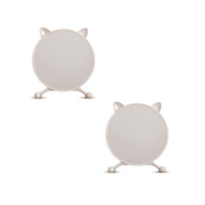 SOGA 2X 30cm White Smart Makeup Bedroom Table Mirror Cat Ear Style No LED Light, Home, Bathroom, Bathroom Accessories, Bathroom Storage, ,  - NZ DEPOT 1