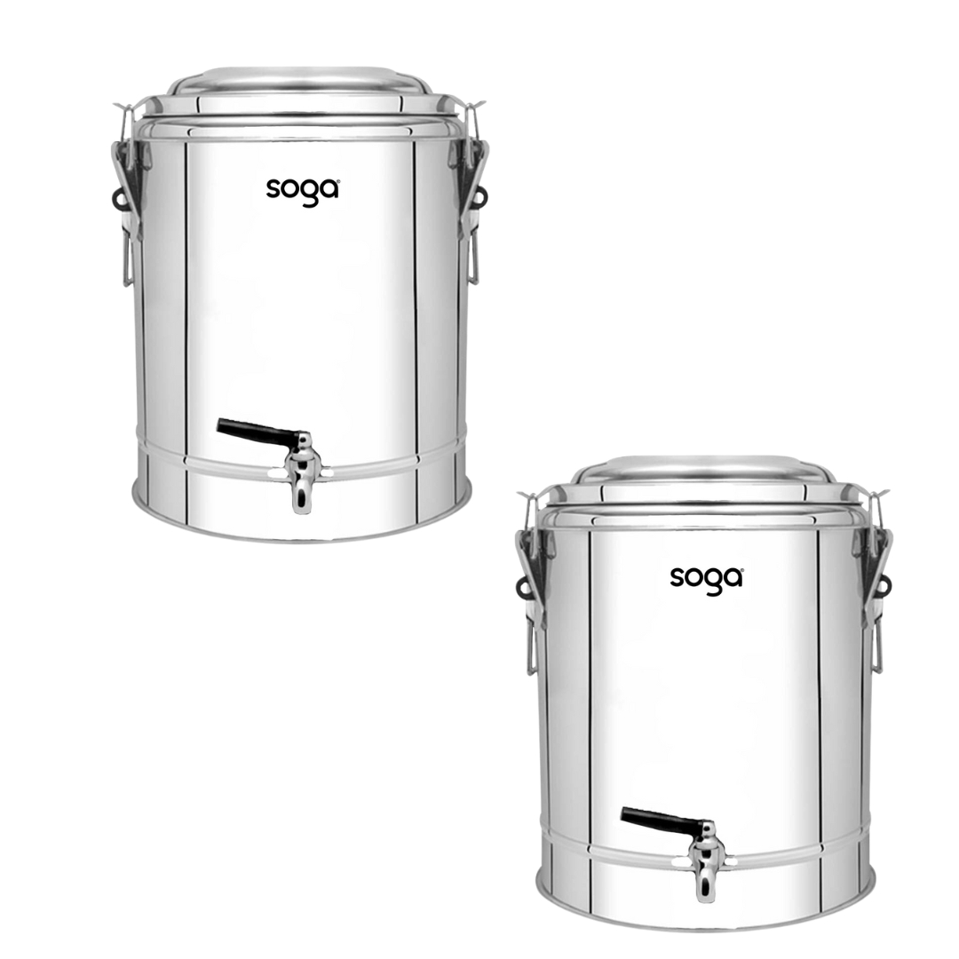 Soga 2X 40L Stainless Steel Insulated Stock Pot Hot &Amp; Cold Beverage Container, Home &Amp; Living, Kitchen &Amp; Dining, Barware, Spirit Dispensers, ,  - Nz Depot 1