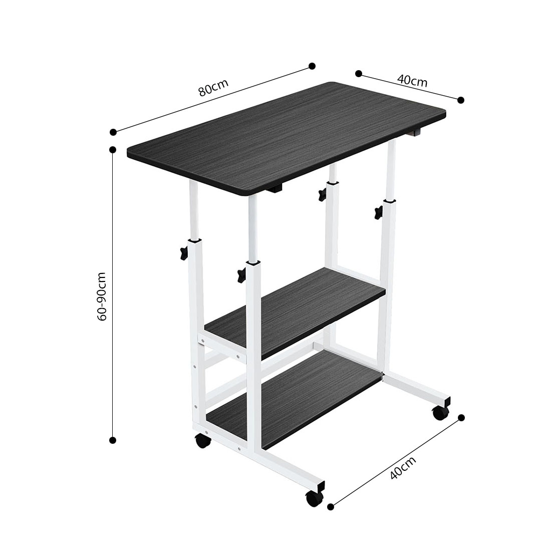 Soga 2X 40X80Cm Black Bedside Table Movable Bedroom Desk Student Computer Table, Furniture, Living Room Furniture, Tables, , ,  - Nz Depot 6