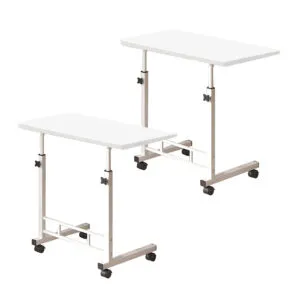 Soga 2X 40X80Cm White Bedside Table Movable Bedroom Desk Student Computer Table Tableport04X2 Nz Depot - Nz Depot