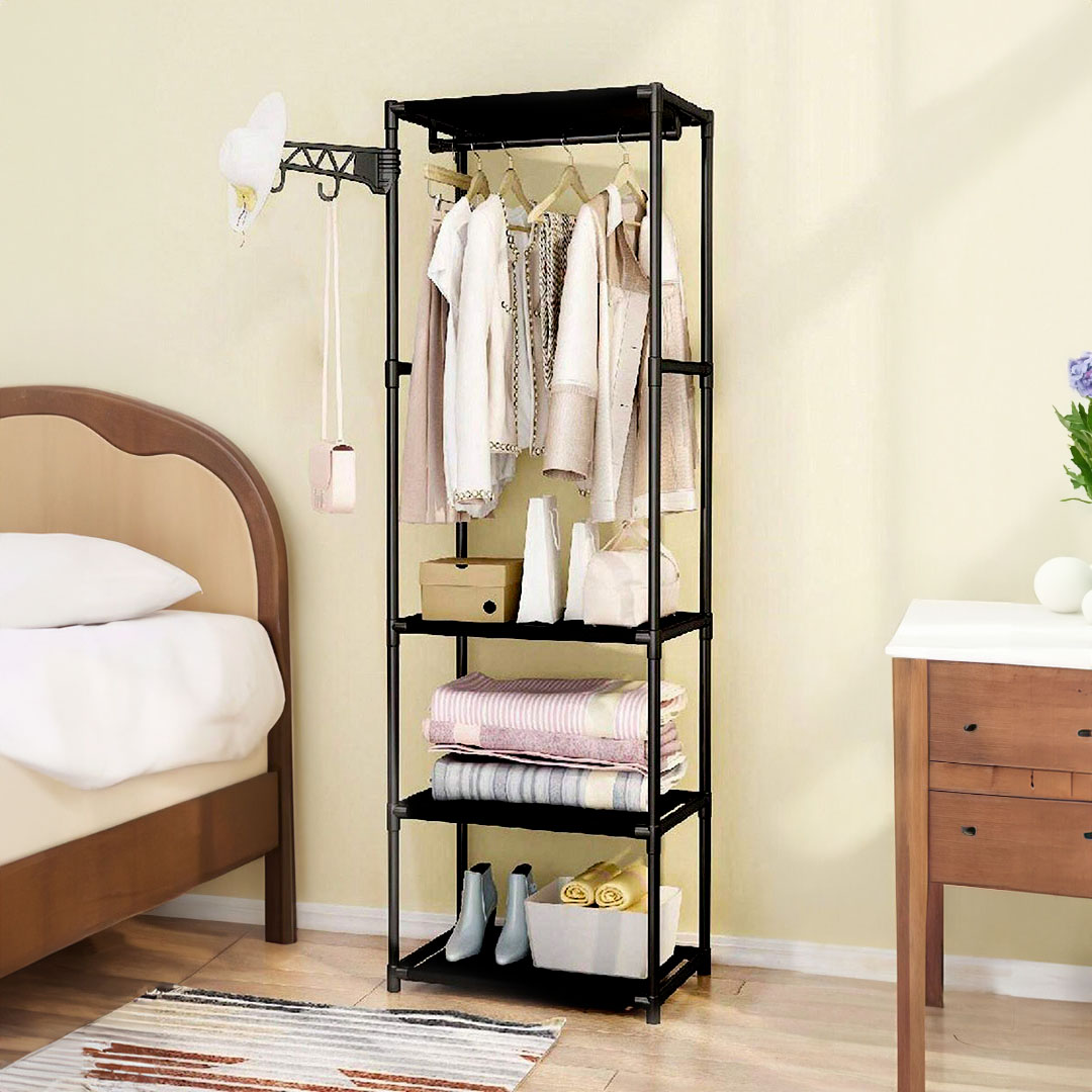 Soga 2X 45X35Cm Hanging Clothes Rack Storage W/ 3 Layer Organizer Adjustable Shelvessturdy Space-Saving, Furniture, Storage &Amp; Shelving, Shoe Storage, , ,  - Nz Depot 4