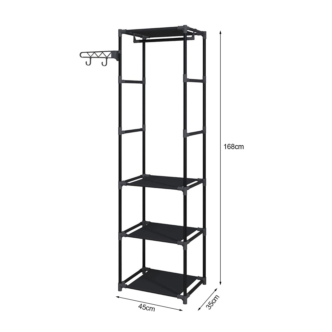 Soga 2X 45X35Cm Hanging Clothes Rack Storage W/ 3 Layer Organizer Adjustable Shelvessturdy Space-Saving, Furniture, Storage &Amp; Shelving, Shoe Storage, , ,  - Nz Depot 6