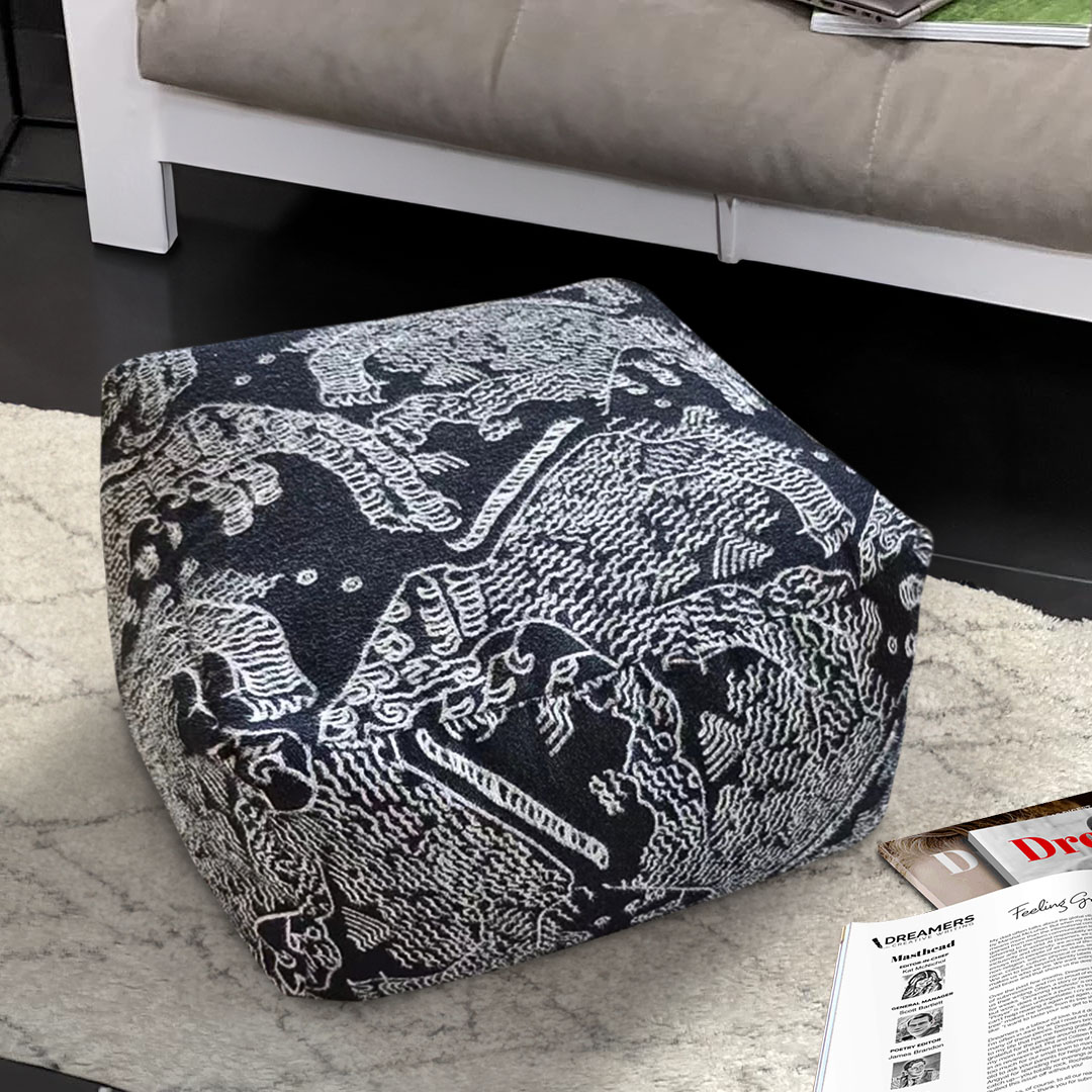 Soga 2X 55X30Cm Black Squared Soft Pouffe Seat Cushion Elegant Home Accent D?Cor Stylish Footstool, Furniture, Living Room Furniture, Occasional Chairs, , ,  - Nz Depot 4