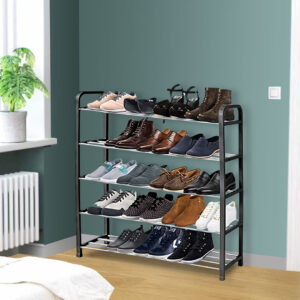 SOGA 2X 71x21cm 5 Layer Shoes and Slippers Organizer Rack Space Saving Shoe Storage Solution for Home Office, Furniture, Storage & Shelving, Shoe Storage, , ,  - NZ DEPOT 2