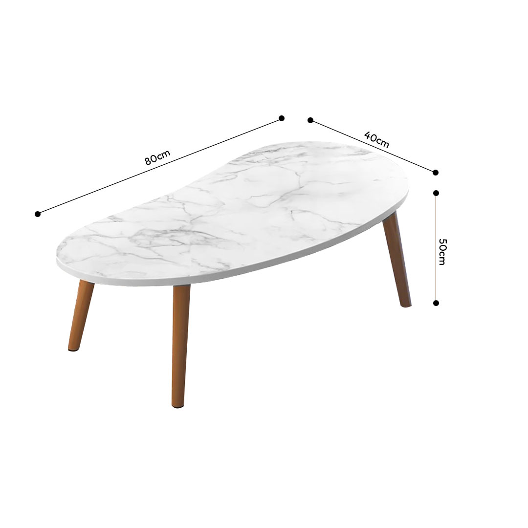 Soga 2X 80X40Cm White Stone Pattern Living Room Nordic Coffee Table Modern Style, Furniture, Living Room Furniture, Tables, , ,  - Nz Depot 5