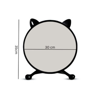 SOGA 30cm Black Smart Makeup Bedroom Table Mirror Cat Ear Style No LED Light, Home, Bathroom, Bathroom Accessories, Bathroom Storage, ,  - NZ DEPOT 2