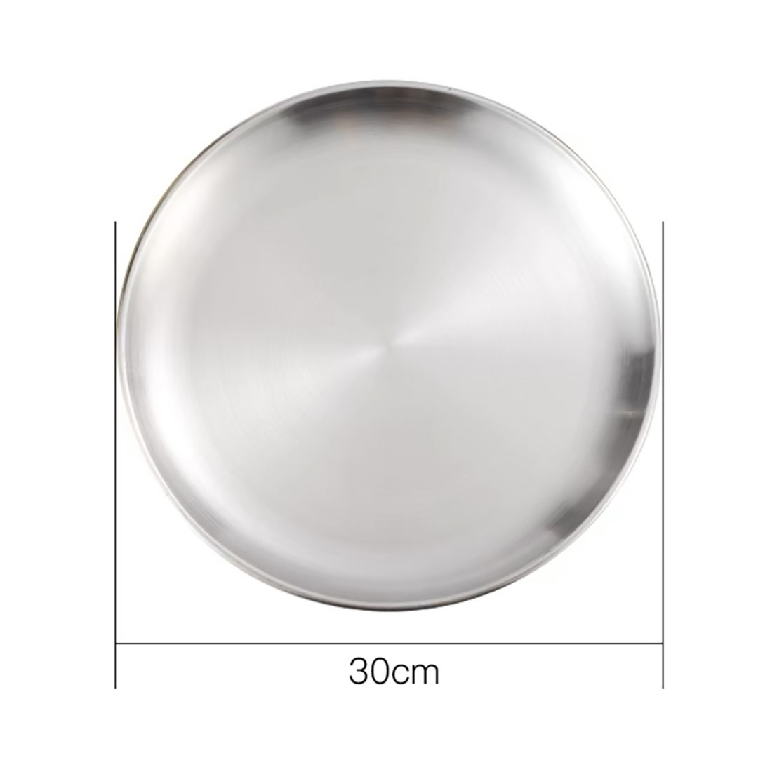 Soga 30Cm Premium Silver Grilling Plate Durable Heat Resistant Perfect For Bbqs And Outdoor Cooking Kitchen Essential, Home &Amp; Living, Kitchen &Amp; Dining, Cookware, Saucepans, ,  - Nz Depot 5