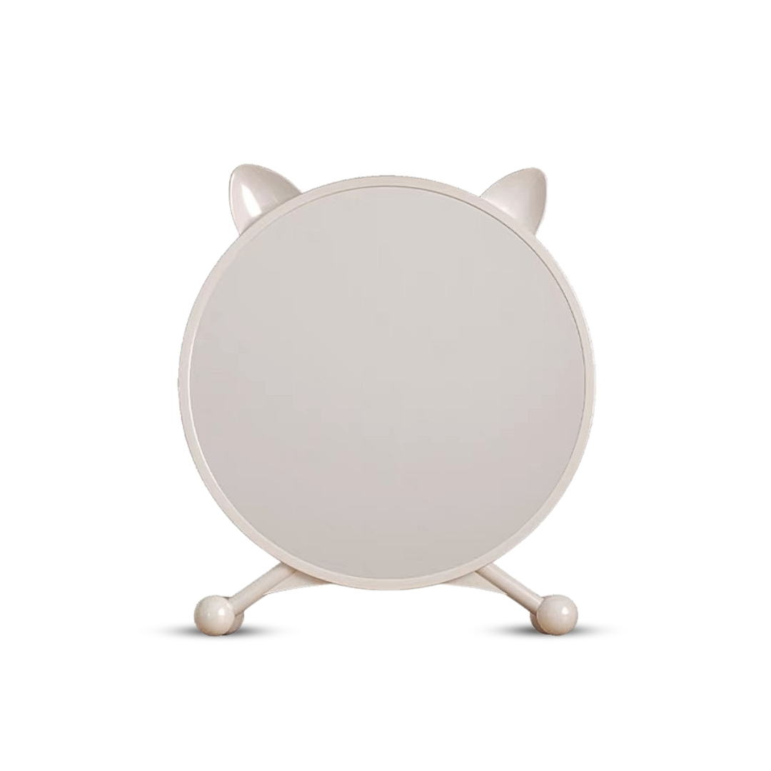 Soga 30Cm White Smart Makeup Bedroom Table Mirror Cat Ear Style No Led Light, Home, Bathroom, Bathroom Accessories, Bathroom Storage, ,  - Nz Depot 1