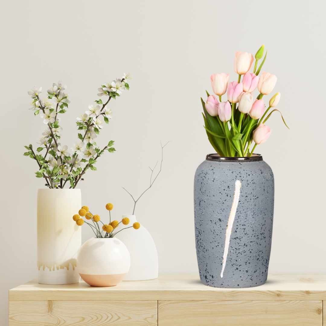 Soga 30X19Cm Grey Medium Ceramic Flower Vase Elegant Living Room Home Decor, Home &Amp; Living, Home Decor, Vases, , ,  - Nz Depot 3