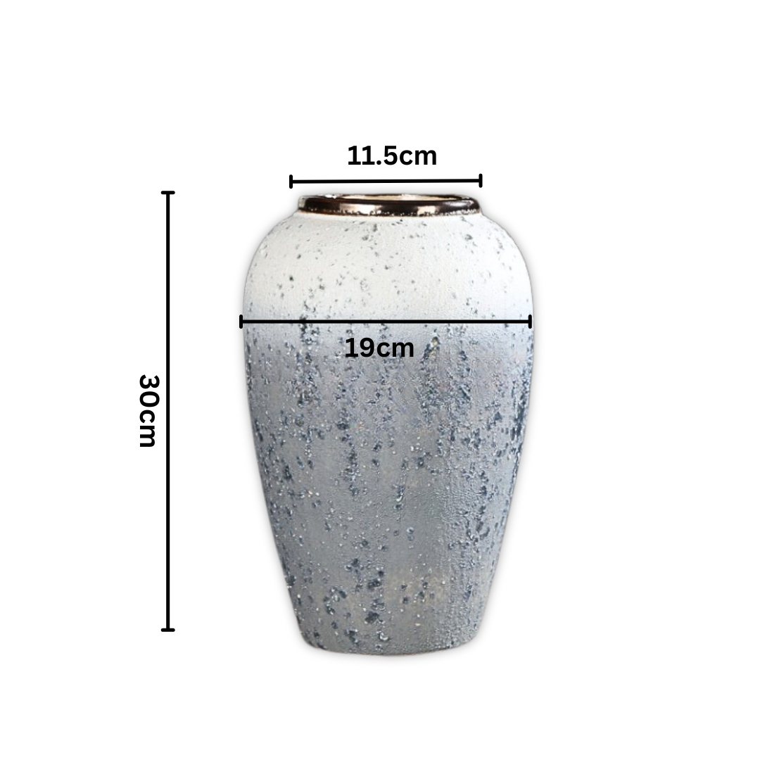 Soga 30X19Cm White And Grey Medium Ceramic Flower Vase Elegant Living Room Home Decor, Home &Amp; Living, Home Decor, Vases, , ,  - Nz Depot 2