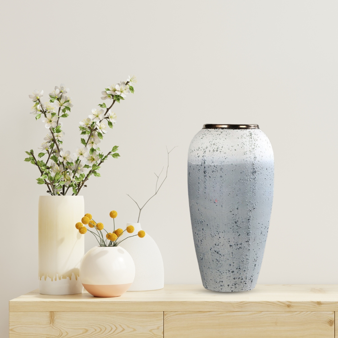 Soga 30X19Cm White And Grey Medium Ceramic Flower Vase Elegant Living Room Home Decor, Home &Amp; Living, Home Decor, Vases, , ,  - Nz Depot 6