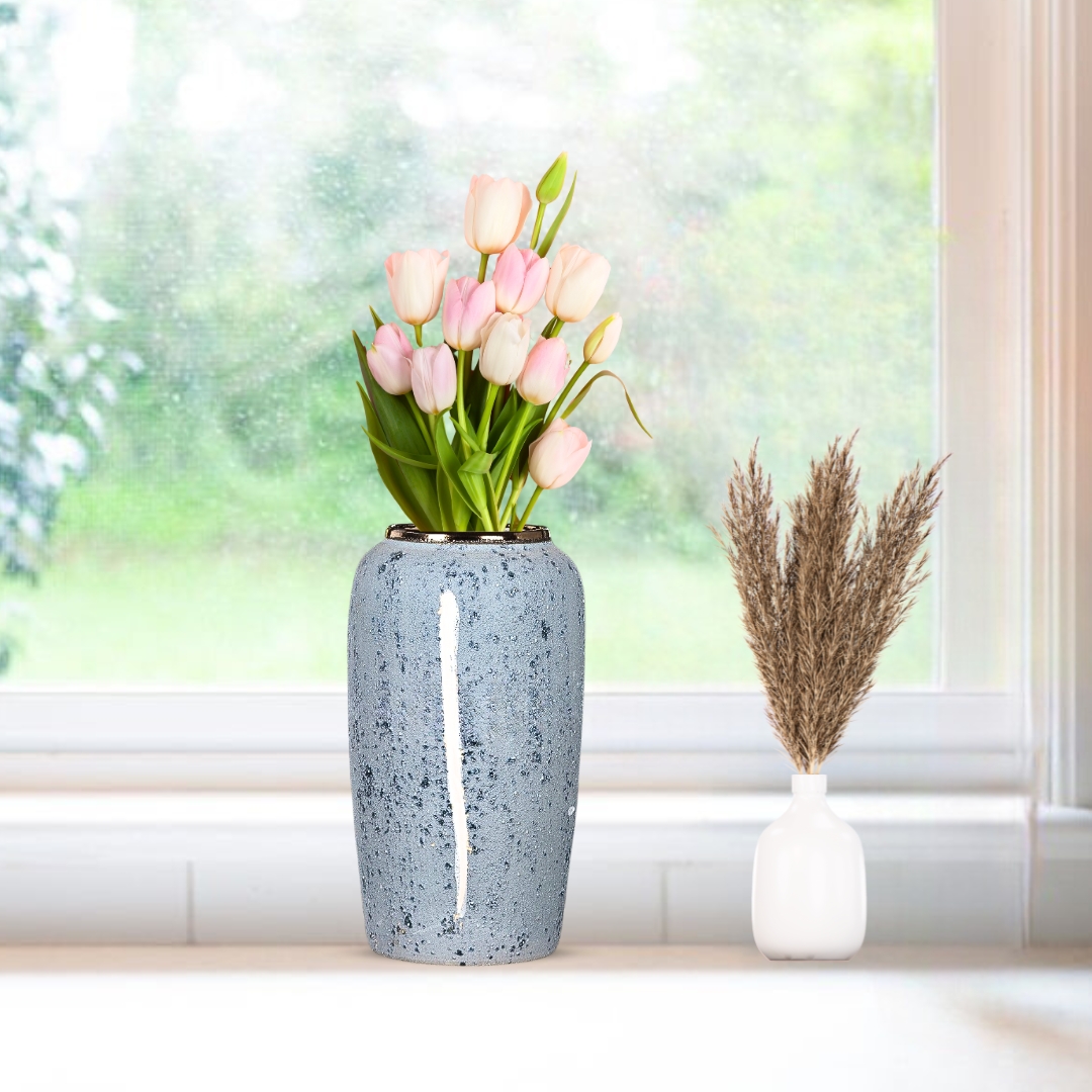 Soga 35X17Cm Grey Large Ceramic Flower Vase Elegant Living Room Home Decor, Home &Amp; Living, Home Decor, Vases, , ,  - Nz Depot 3