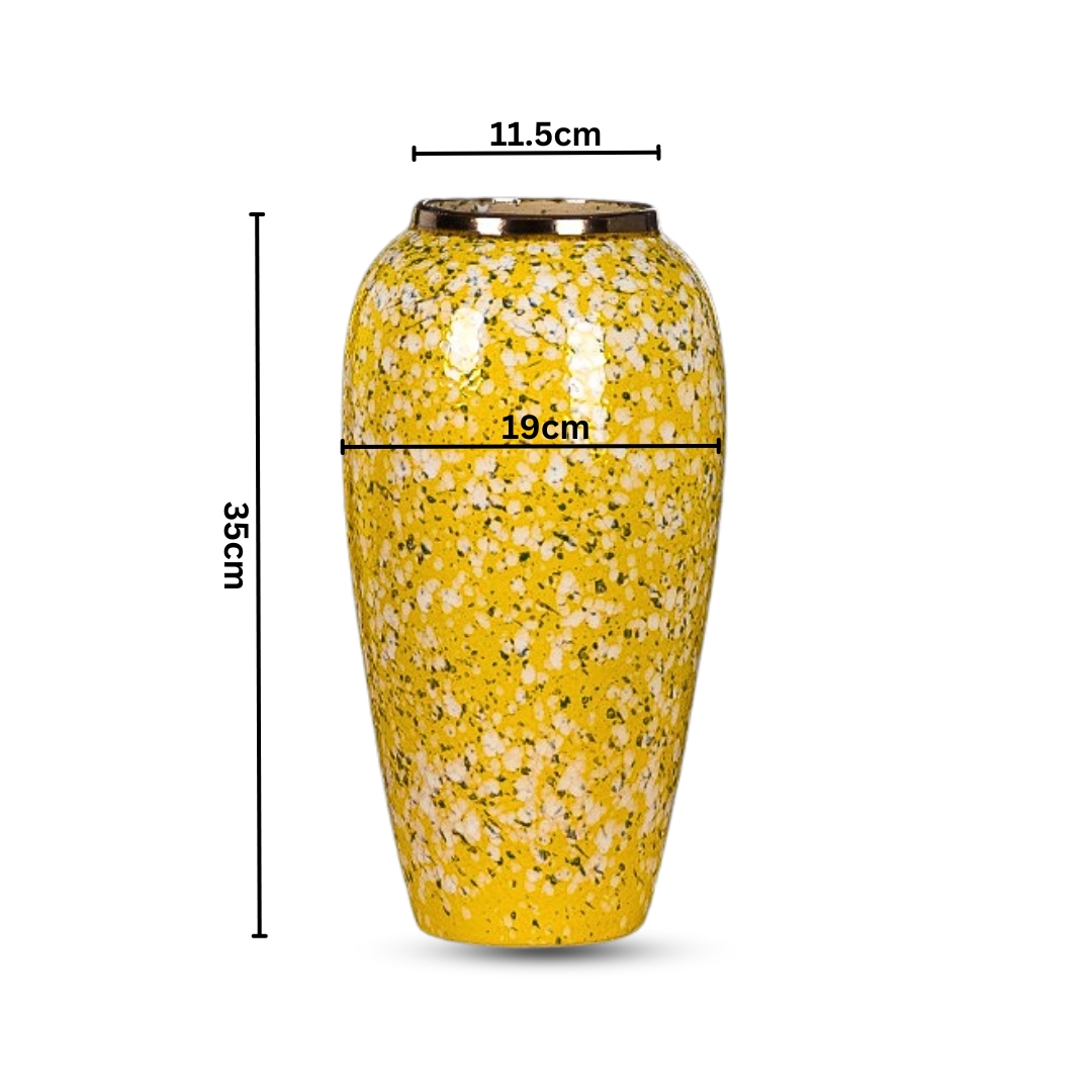 Soga 35X17Cm Yellow With White Mini Floral Large Ceramic Flower Vase Elegant Living Room Home Decor, Home &Amp; Living, Home Decor, Vases, , ,  - Nz Depot 2