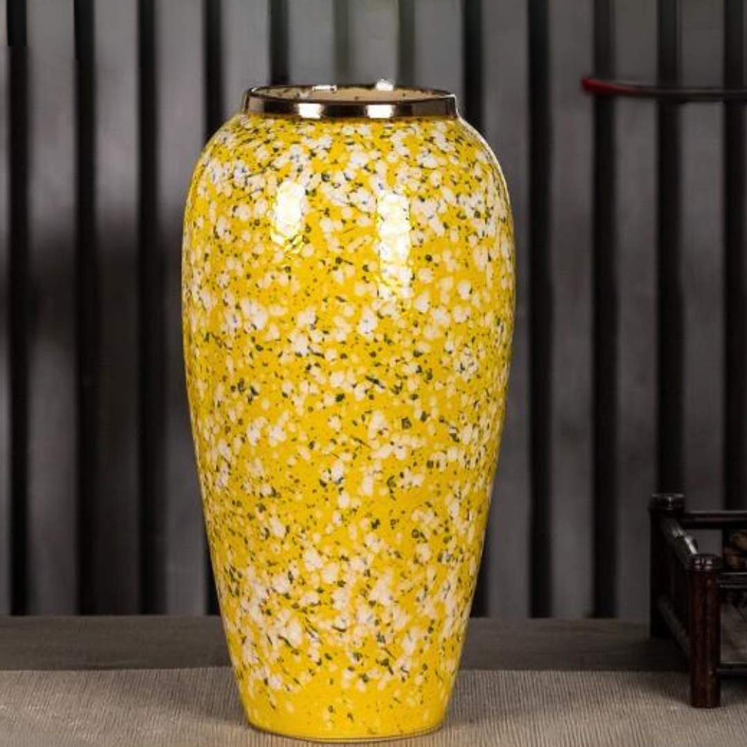 Soga 35X17Cm Yellow With White Mini Floral Large Ceramic Flower Vase Elegant Living Room Home Decor, Home &Amp; Living, Home Decor, Vases, , ,  - Nz Depot 4