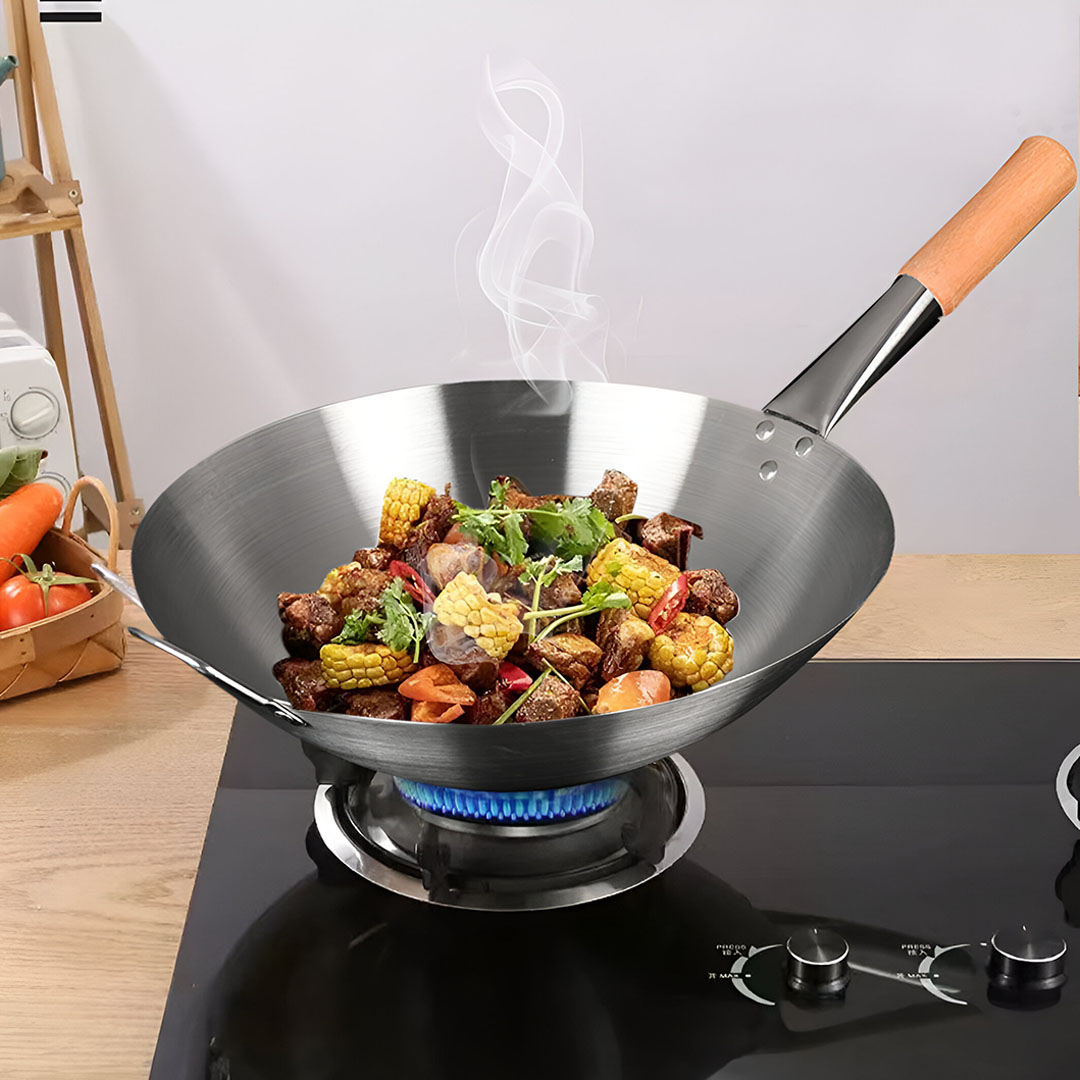 Soga 36Cm Stainless Steel Kitchen Cooking Wok With Wood Handle, Home &Amp; Living, Kitchen &Amp; Dining, Cookware, Frying Pans, ,  - Nz Depot 5