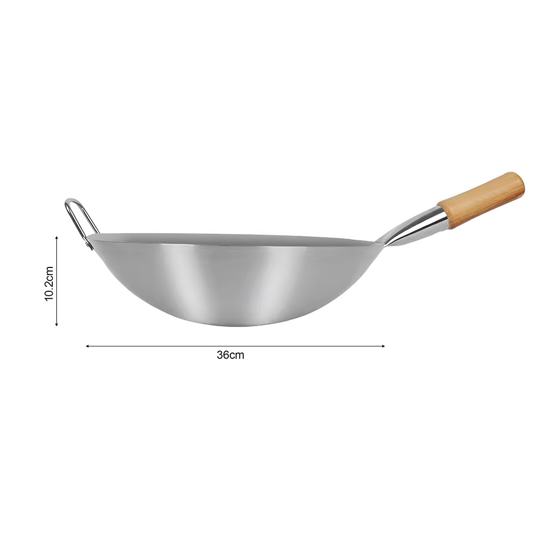 Soga 36Cm Stainless Steel Kitchen Cooking Wok With Wood Handle, Home &Amp; Living, Kitchen &Amp; Dining, Cookware, Frying Pans, ,  - Nz Depot 6