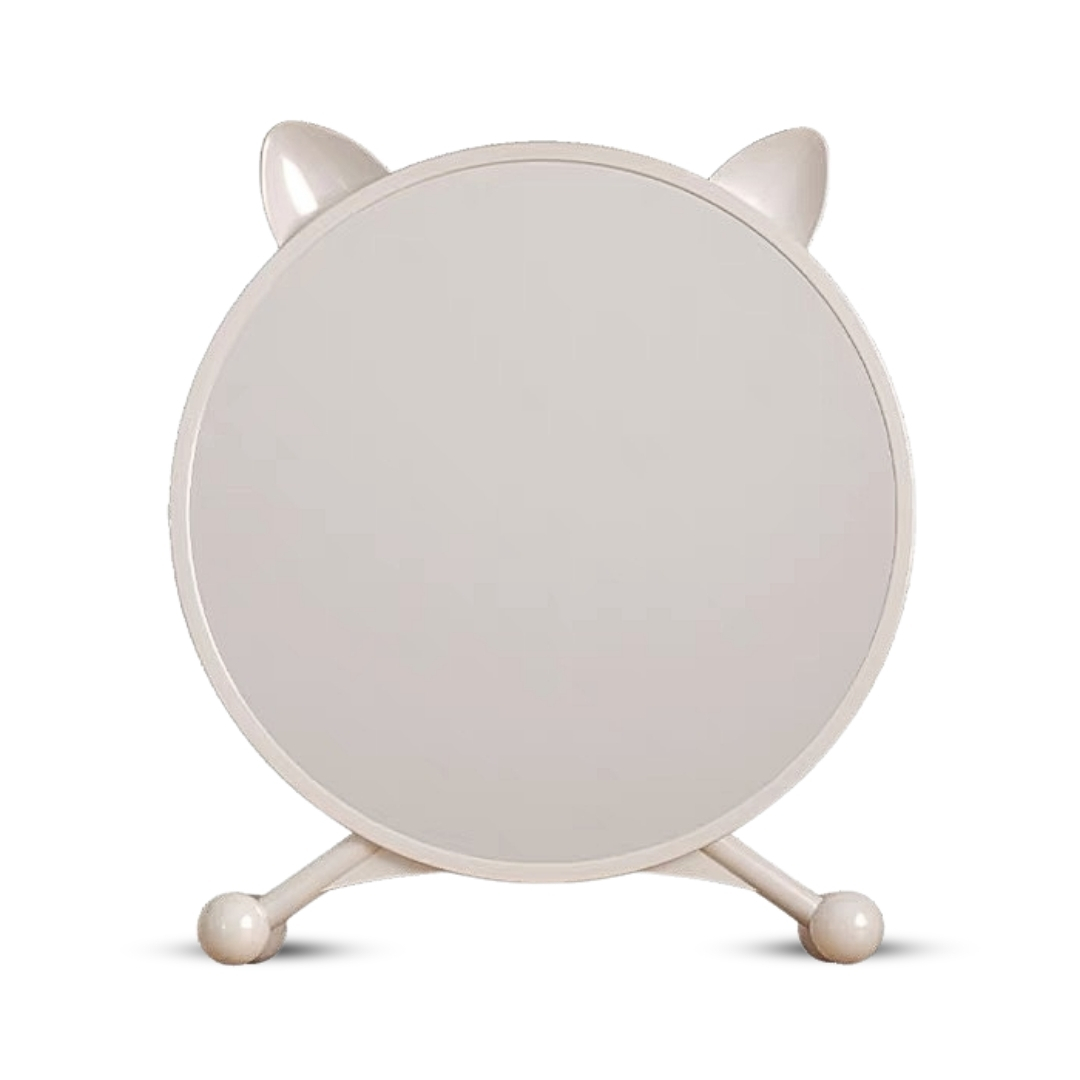 Soga 40Cm White Smart Makeup Bedroom Table Mirror Cat Ear Style No Led Light, Home, Bathroom, Bathroom Accessories, Bathroom Storage, ,  - Nz Depot 1