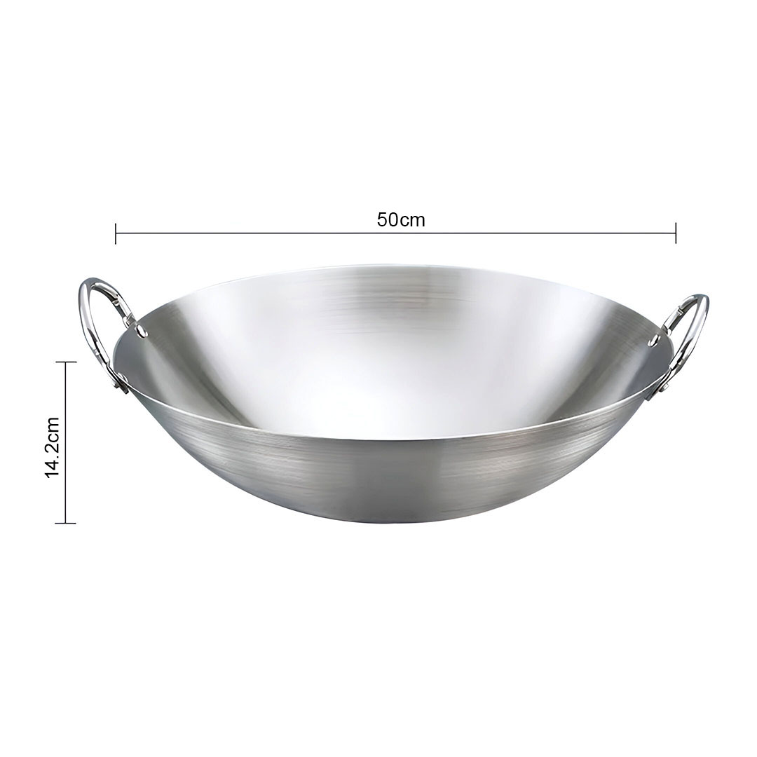 Soga 50Cm Stainless Steel Kitchen Cooking Wok With 2 Sturdy Handles, Home &Amp; Living, Kitchen &Amp; Dining, Cookware, Frying Pans, ,  - Nz Depot 6