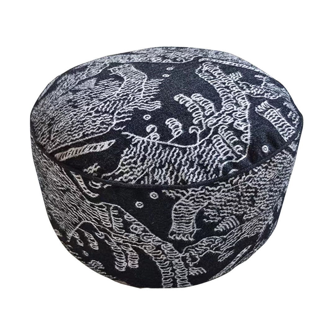 Soga 50X30Cm Black Round Soft Pouffe Seat Cushion Elegant Home Accent D?Cor Stylish Footstool, Furniture, Living Room Furniture, Occasional Chairs, , ,  - Nz Depot 1