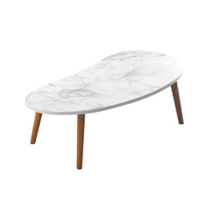 SOGA 80x40cm White Stone Pattern Living Room Nordic  Coffee Table Modern Style, Furniture, Living Room Furniture, Tables, , ,  - NZ DEPOT 1