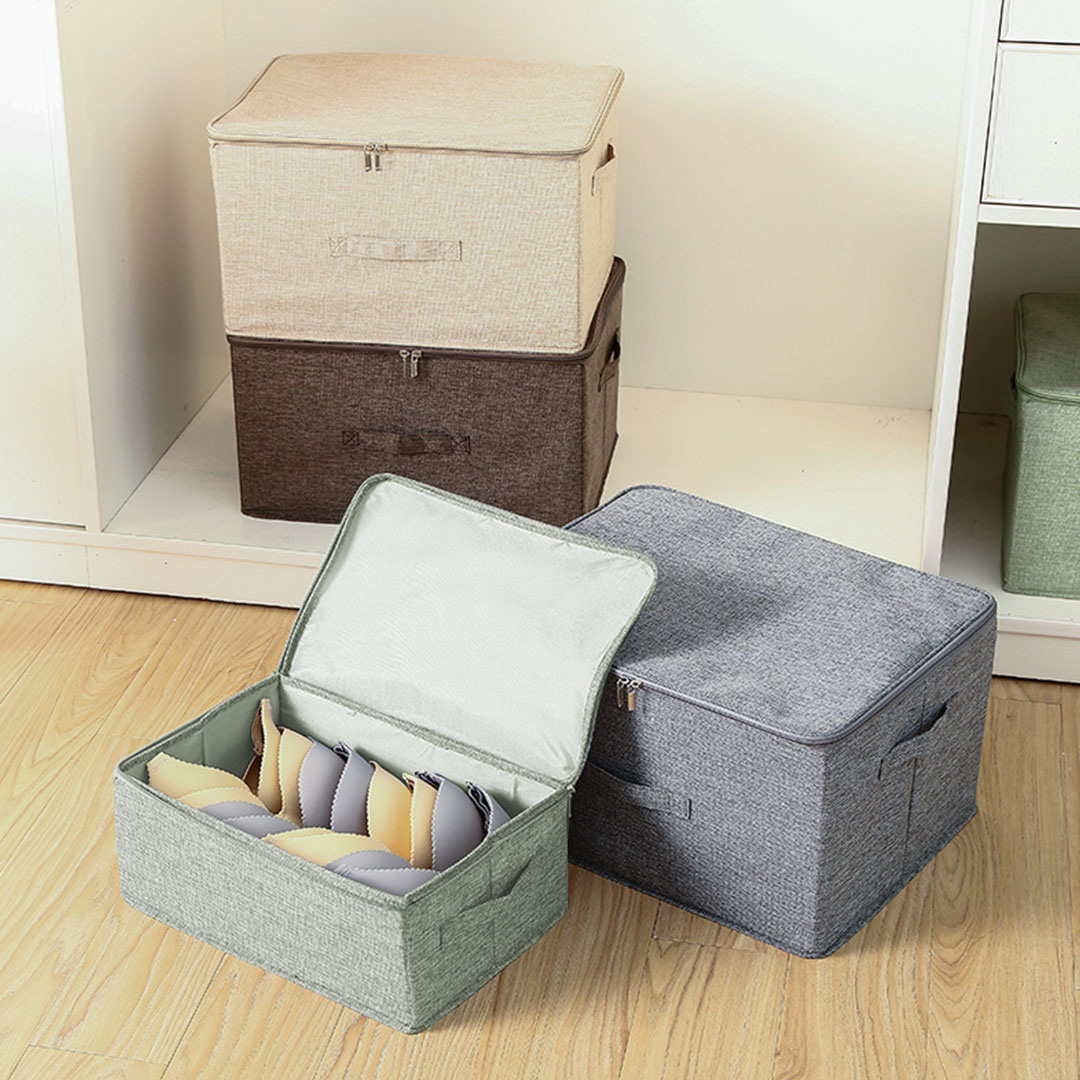 Soga Green Small Portable Double Zipper Storage Box Moisture Proof Clothes Basket Foldable Home Organiser, Furniture, Storage &Amp; Shelving, Home Storage, , ,  - Nz Depot 3