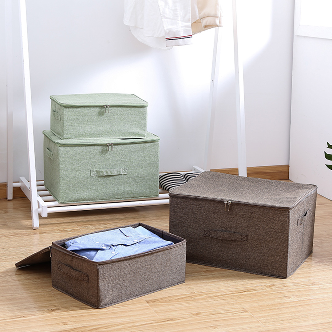 Soga Green Small Portable Double Zipper Storage Box Moisture Proof Clothes Basket Foldable Home Organiser, Furniture, Storage &Amp; Shelving, Home Storage, , ,  - Nz Depot 8