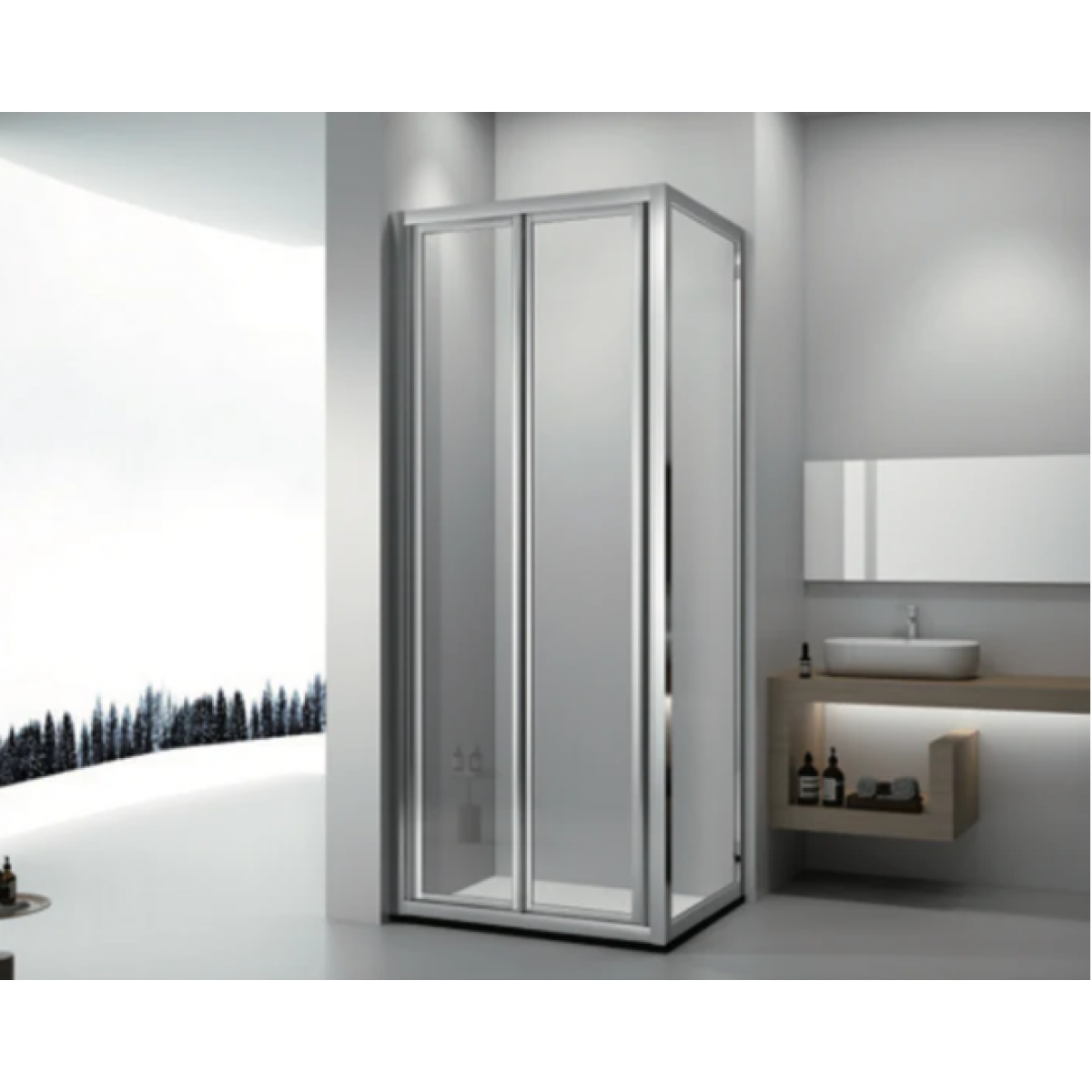 Shower Box - Gulf Series 2 Sides (900X900X1950Mm) Folding Door, Rectangle Shower - Nz Depot