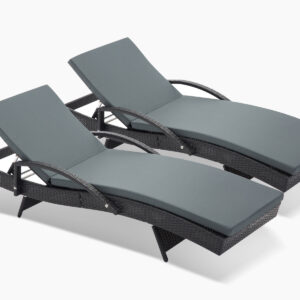 Sun Lounger with Armrest X2