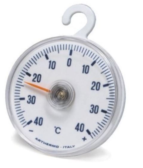 Thermometer 65Mm -40/+40C (White Plastic Case) -