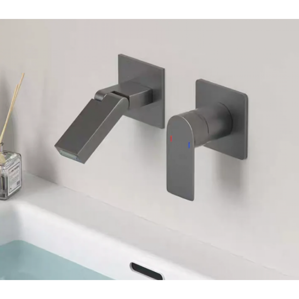 Basin Mixer -  Wall Mounted Bathtub Bathroom Faucet Single Handle Mixer Tap, Basin Mixer - Nz Depot