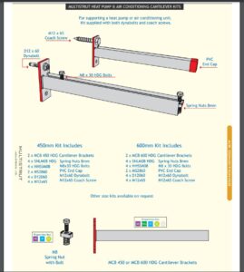 Cantilever Wall Bracket 450Mm Galvanised Max Wt 150Kg Pair Mounting Systems Pwb450 - Nz Depot