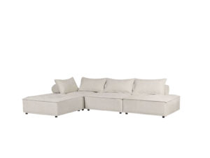 Ds Hazel Sectional Sofa Velvet Cream Pr71820 Sofas Sectionals Sofa Beds Nz Depot - Nz Depot