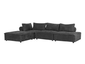 Ds Hazel Sectional Sofa Velvet Dark Grey Pr71819 Sofas Sectionals Sofa Beds Nz Depot - Nz Depot