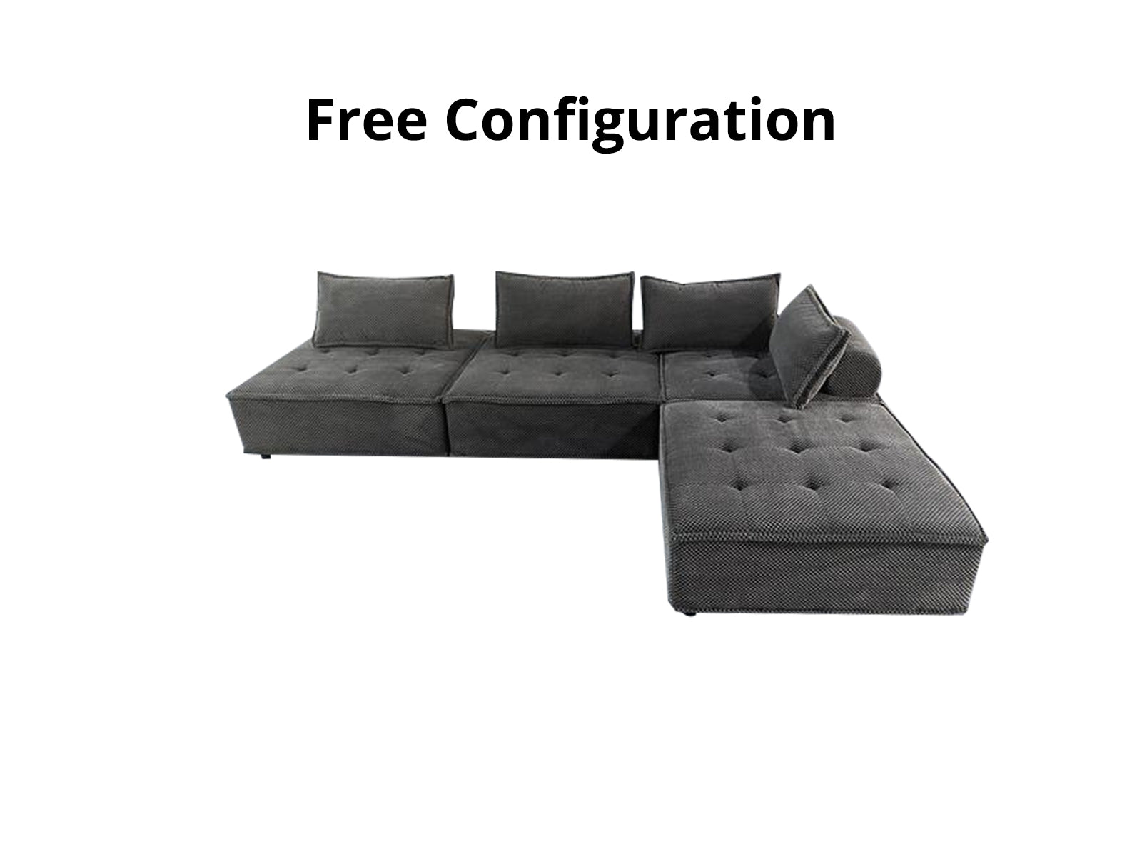 Ds Hazel Sectional Sofa Velvet Dark Grey Pr71819 Sofas Sectionals Sofa Beds Nz Depot 4 - Nz Depot